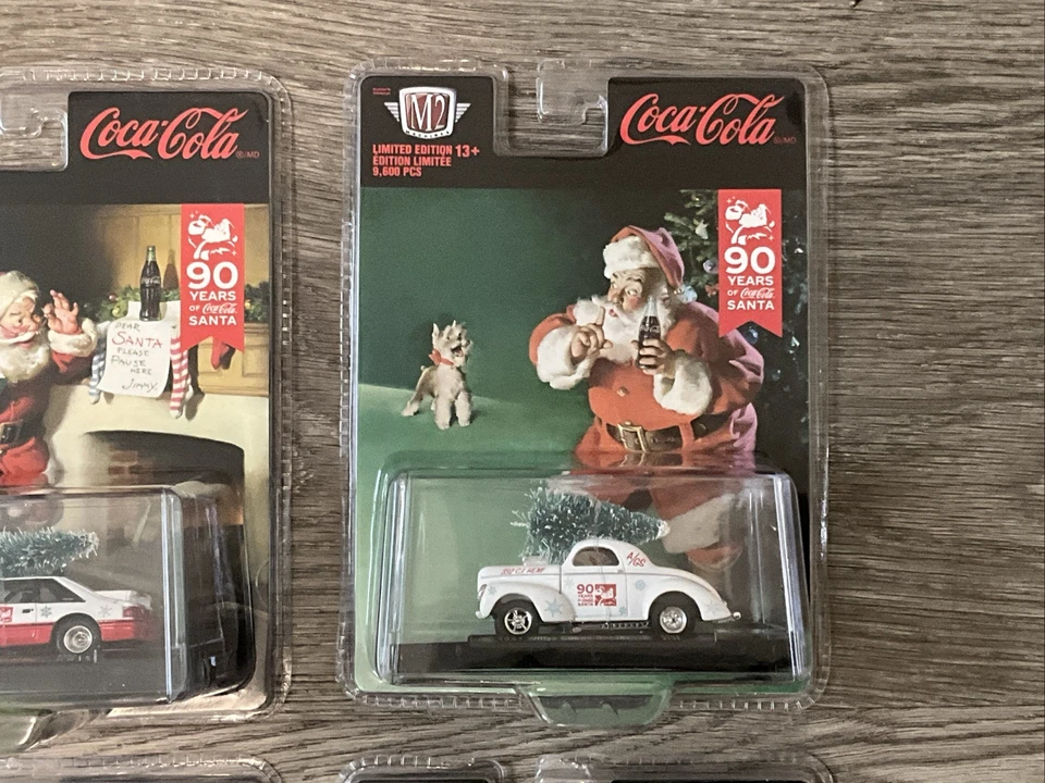 M2 Machines Coca Cola Christmas Set of 4 - Bronco - Cheyenne - Willys - Mustang - Image 3 of 4