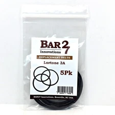 Bar27 Innovations Replacement Belts 5 Pack LORTONE Model 3A and Black 