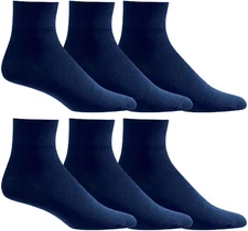 Yacht & Smith 6 Pack Men's Diabetic Neuropathy Edema Socks, Cotton Crew, Socks