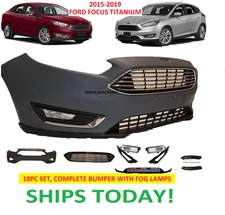 2015 - 2019 FORD FOCUS FRONT BUMPER  TITANIUM  GRILLS FOG LAMPS 