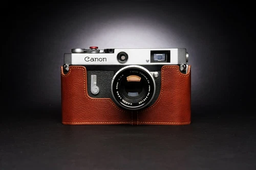Real Leather Half Camera Case Bag Cover for Canon Model 7 P VL VL2 ViL