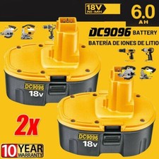 2Pack 18 Volt Replace for Dewalt 18V Battery DC9098 DC9099 DC9096 NiMH DC9096S
