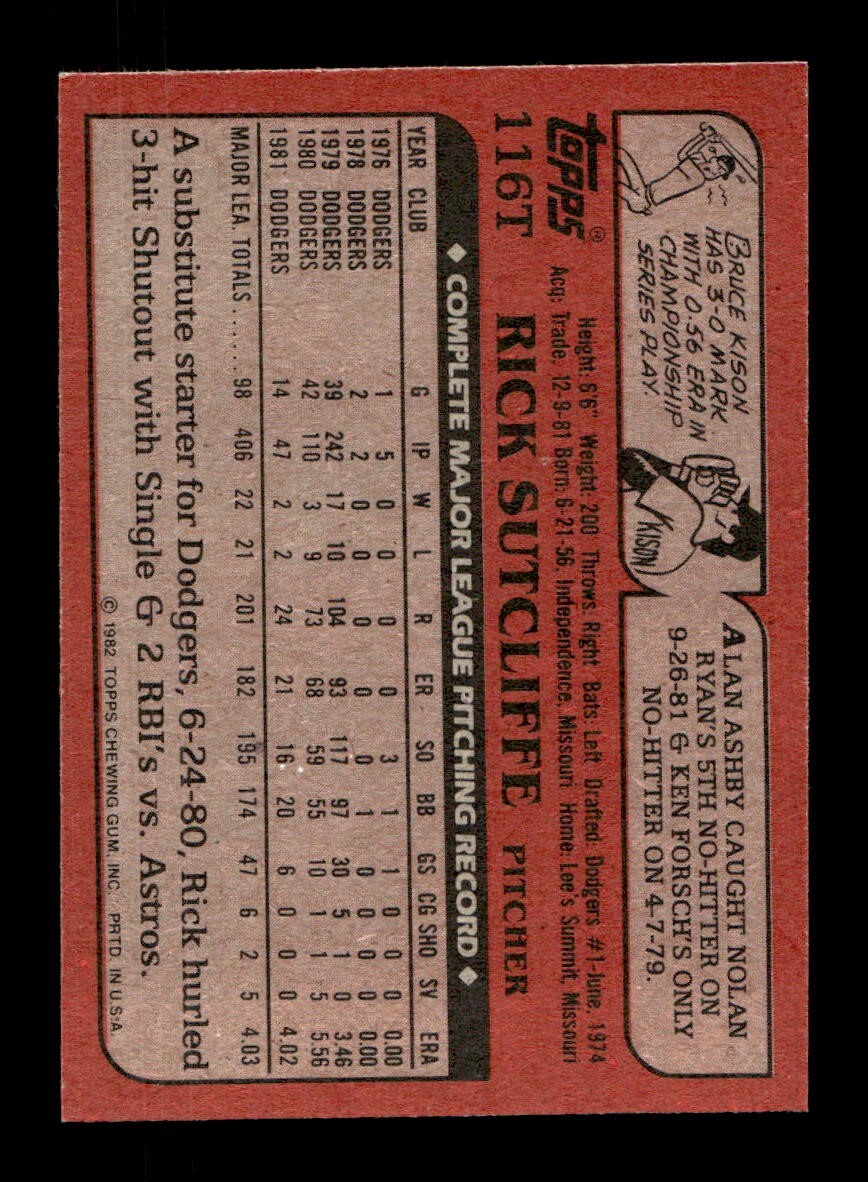 1982 Topps Traded 1-132 EX-MT/NM Pick From List All PICTURED - Picture 71 of 501