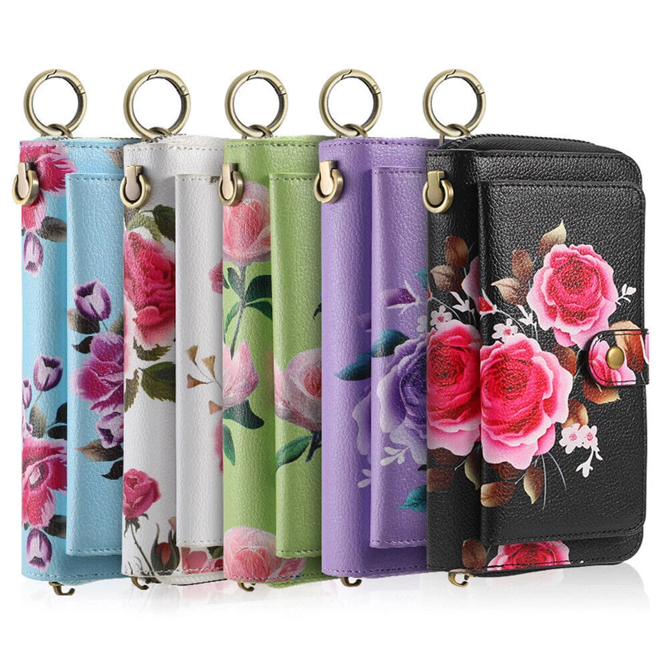 Crossbody Handbag Wallet Flower Phone Case For Samsung S22 S23 S24 S25 Ultra - Image 2 of 4