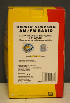 [レアメンテ可動品]WESCO SIMPSONS ラジオ海外仕様 レアメンテ可動品]WESCO SIMPSONS ラジオ海外仕様