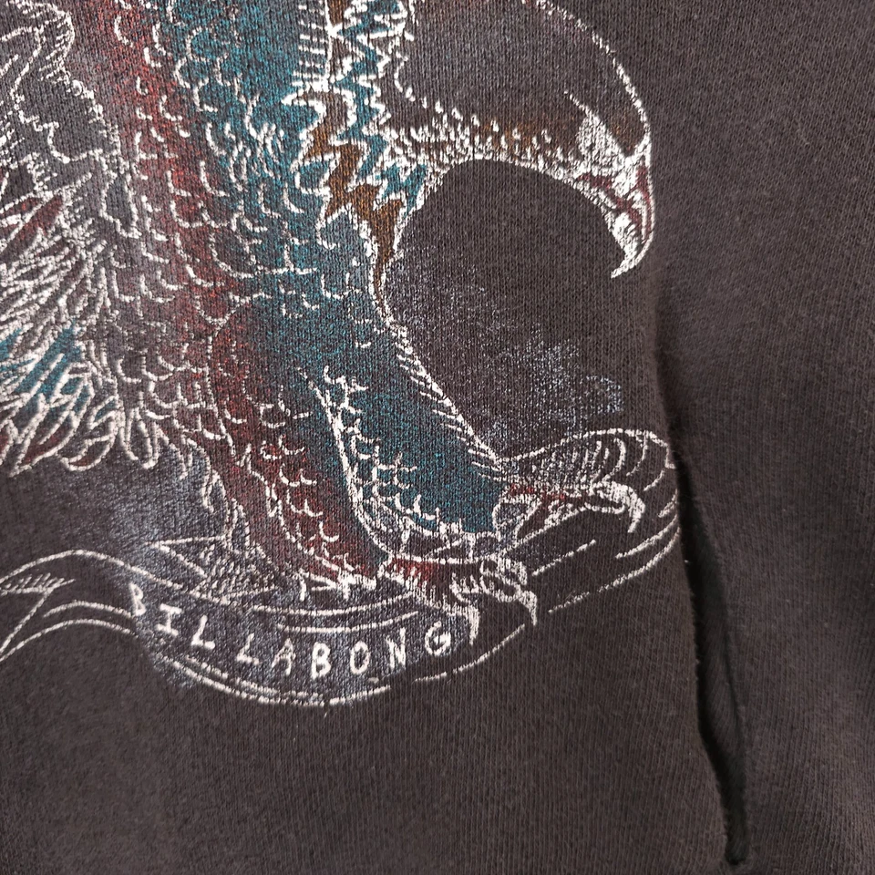 Billabong Sweatshirt Womens Size Large Gray Bald Eagle Hawk Designers Closet - Image 4 of 4