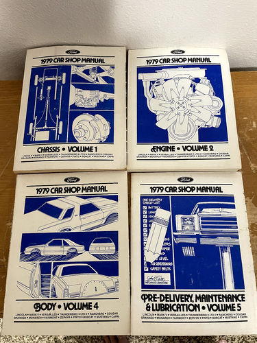 Ford 1979 Car Shop Manual Volumes 1 , 2, 4, and 5
