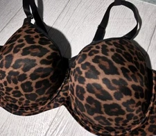 Curvy Couture Tulip Smooth T Shirt Bra 44DD Animal Print MSP$58 1274