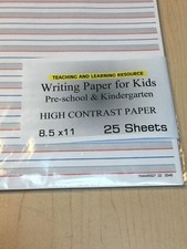 Writing Paper for Kids - High Contrast Paper - 11X 8.5 in, 20lb, 25 sheets