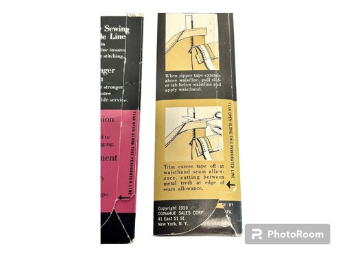 Vintage Talon Metal Skirt Neckline Zippers 1950s 1960s New Sealed Lot of 4 - Picture 5 of 6