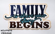 CRAFTECAFE FAMILY KID TITLE premade paper piecing scrapbook diecut page albuM 3d