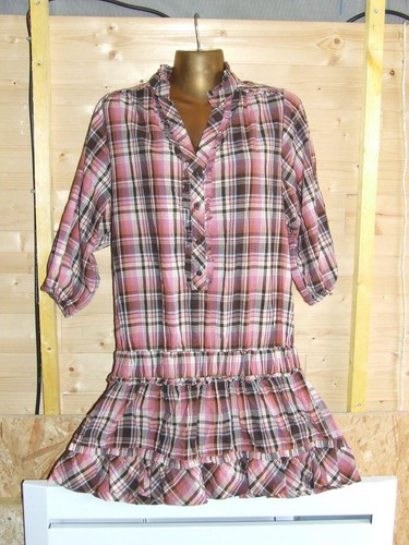 Superbe Robe D'été Trapèze Fluide à Fleurs Et Feuillage Little Sisters Taille 2 38 40
