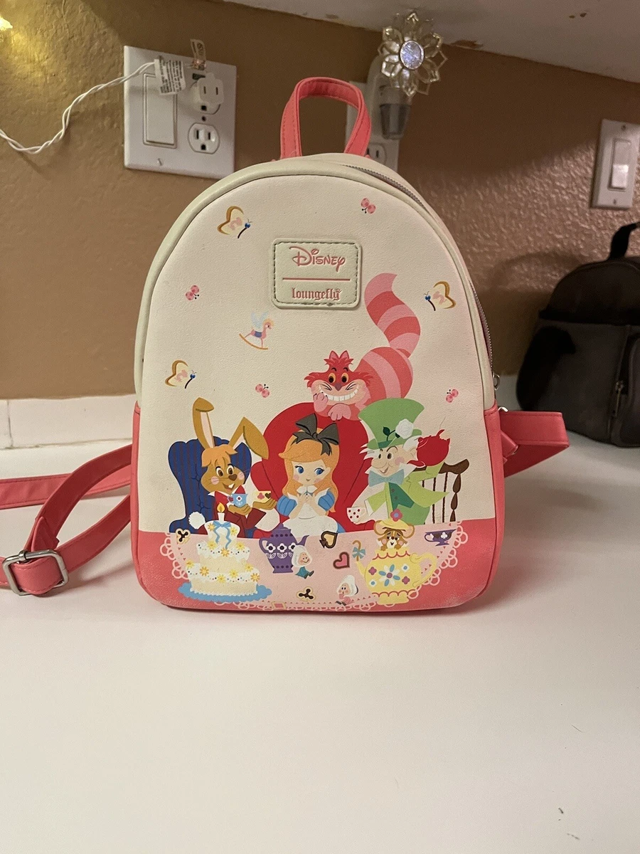 Loungefly Disney Alice In Wonderland Pink Tea Party Mini Backpack Mad Hatter