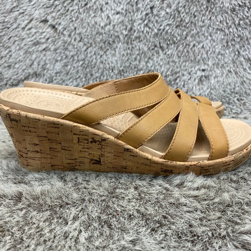 CROCS Wedge Women Sandals Shoe Heels Size 10 Cork 200414 Platform | eBay