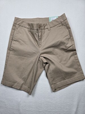 NWT Magellan Happy Camper Bermuda Silver Mink Khaki Womens Shorts Size 2 10''