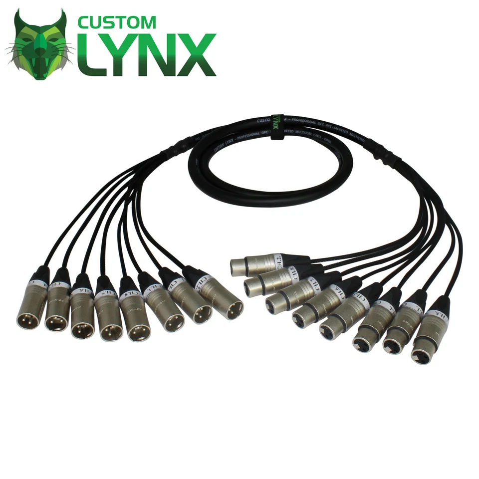 Neutrik XLR Loom. 2 4 8 12 16 20 24 28 32 Way Channel. PRO Multicore Stage Snake