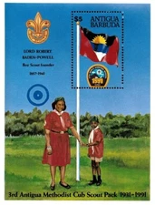 Antigua 1991 - Boy Scouts - Souvenir Stamp Sheet - Scott #1492 - MNH