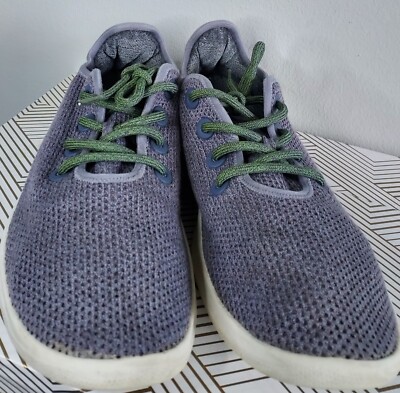 Allbirds Mens Tree Runners Shoes Sneakers Gray Green Laces  display picture 1