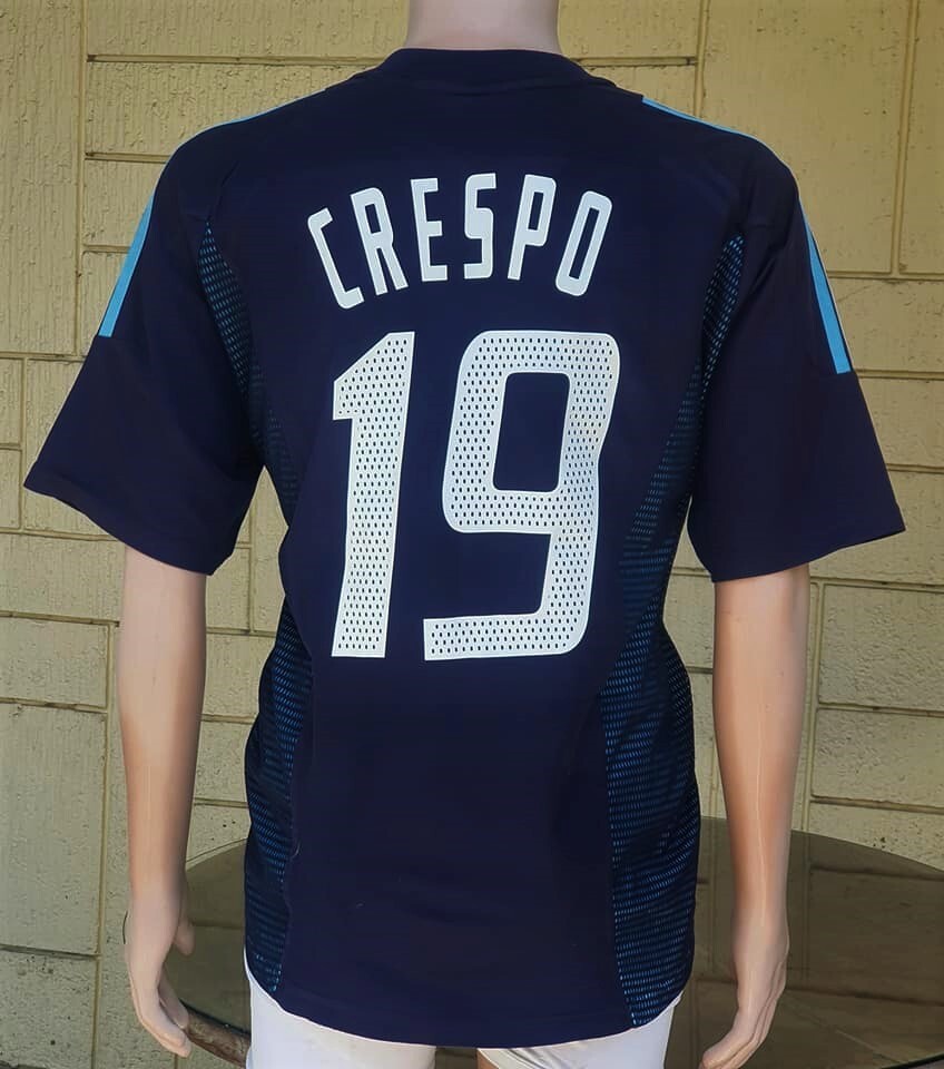 ARGENTINA 2002 WORLD CUP HERNAN CRESPO 19 ADIDAS JERSEY SHIRT XL