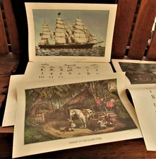 Traveler's Insurance Co. Currier and Ives calendar 1983