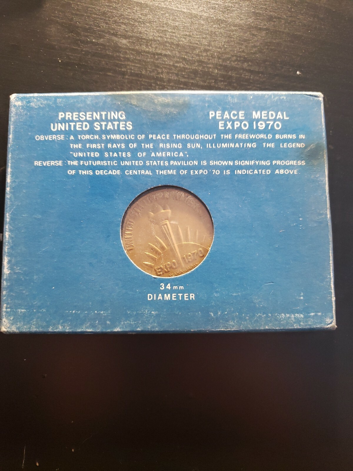 1970 Peace Medal from Japan Expo OSAKA JAPAN Vintage Rare