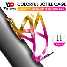 WEST BIKING 1pcs Bicycle Water Bottle Cage Aluminum Bike Bottle Holder 2 Screws