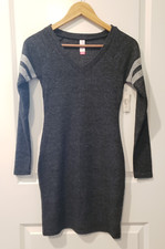 No Boundaries Knit Dress, Grey, Size XS