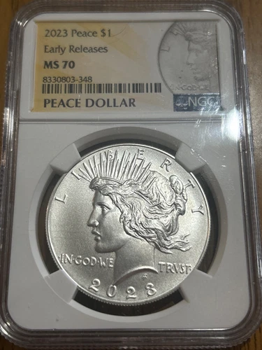 2023 Peace Dollar - NGC MS-70 - Early Release Label BD