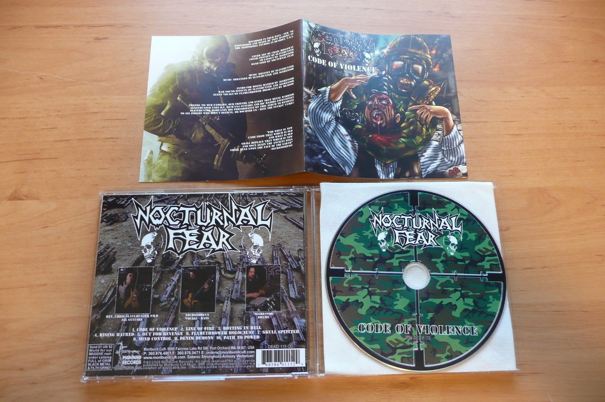 CD NOCTURNAL FEAR - CODE OF VIOLENCE / MORIBUND RECORDS 2008