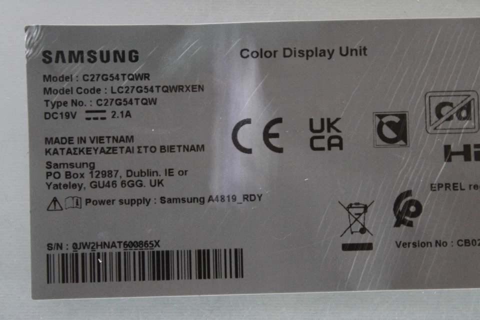 Mainboard-Samsung Odyssey G5 C27G54TQWR Gaming Monitor - QHD, AMD - Bild 2 von 4