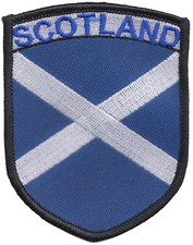 Scotland Saltire Large Shield Embroidered Patch