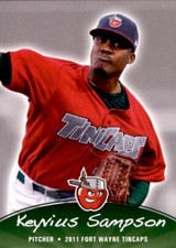 2011 Fort Wayne TinCaps Grandstand #23 Keyvius Sampson Ocala Florida FL Card