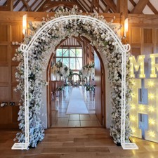 Heavy Duty Thick Metal Wedding Ceremony Arch Stand Garden Courtyard Cast Trellis