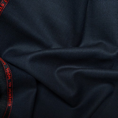 4.3m Stunning MADE IN ENGLAND Navy Blue wool worsted suiting Suit fabric - Picture 4 of 4