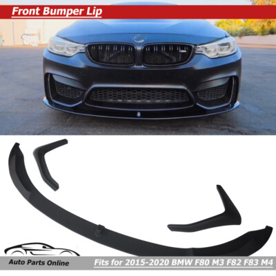 Front Lip Splitter Kit for 2015-2020 BMW F80 M3 F83 F82 M4 M Sport Matte Black