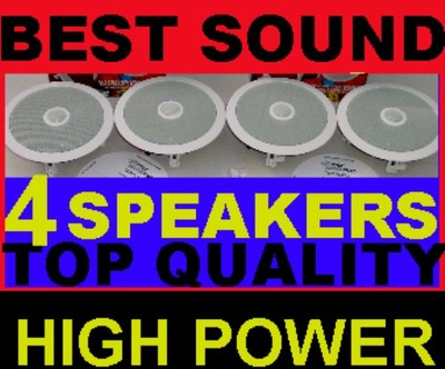 (4-PACK)  TOP-OF-THE-LINE CEILING SPEAKERS - LARGEST 8'' (11'' INSTALLED) BEST SND