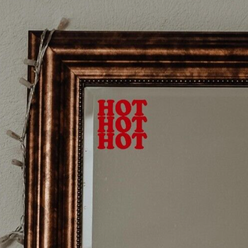 Hot Hot Hot Vinyl Aufkleber Aufkleber ROT GLÄNZEND 10x10 cm - Bild 2 von 2