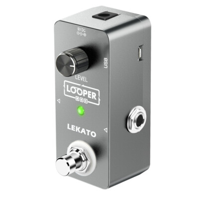 LEKATO Guitar Looper Pedal Loop Station 5 Mins Recording Unlimited Overdubs USB