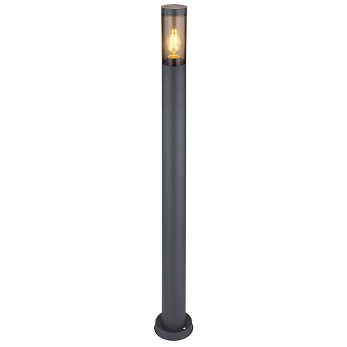 Außenstehlampe Pollerleuchte Wegelampe LED Dimmer Fernbedienung anthrazit rauch - Bild 9 von 12