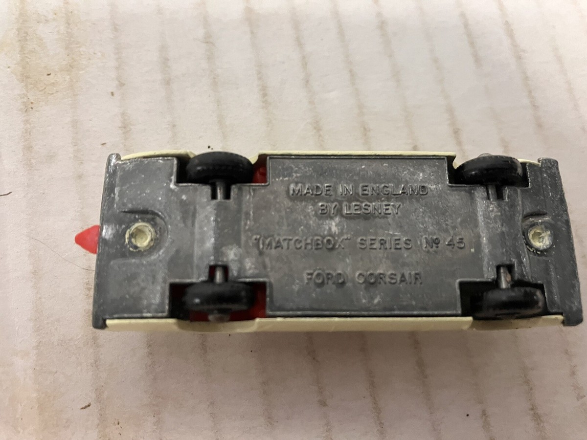 Vintage Matchbox #45 Ford Corsair & Boat | eBay