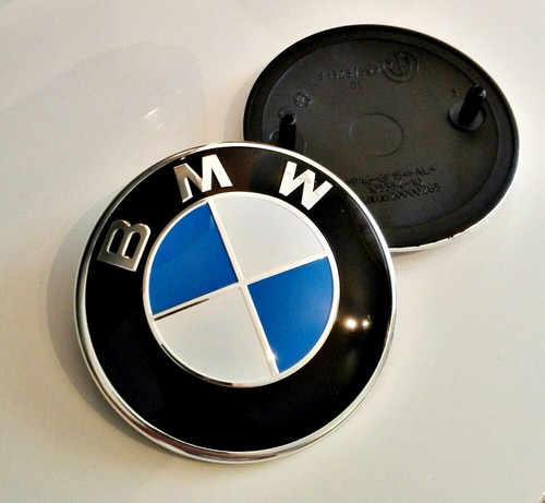 BMW 82mm Car Front Hood Rear Trunk Emblem Badge Logo Genune - Foto 6 di 10