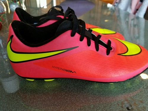 Nike Hypervenom Juventud tamaño 3.5Y Botines De Fútbol Amarillo Neón  Naranja | eBay