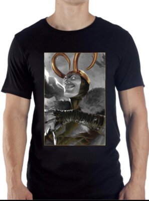 Marvel LOKI GOLDEN HORNS Black T-Shirt Size XL NWT Officially Licensed