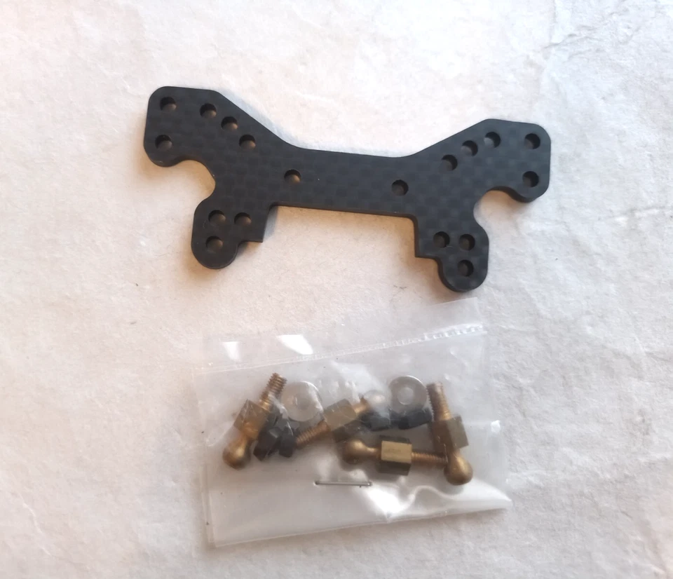 Tamiya TA04 Cross Carbon Damper Stay ( Front ) TAP-15F TA-04 PRO NEW - Image 2 of 4