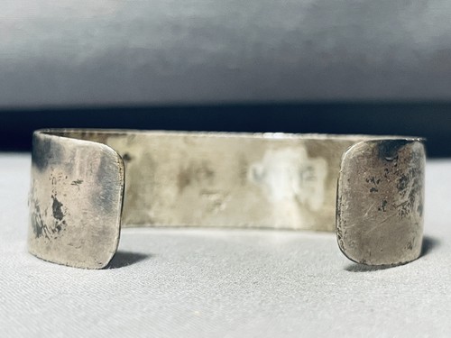 RICH REEVES KACHINA VINTAGE NAVAJO STERLING SILVER BRACELET CUFF - Picture 5 of 9