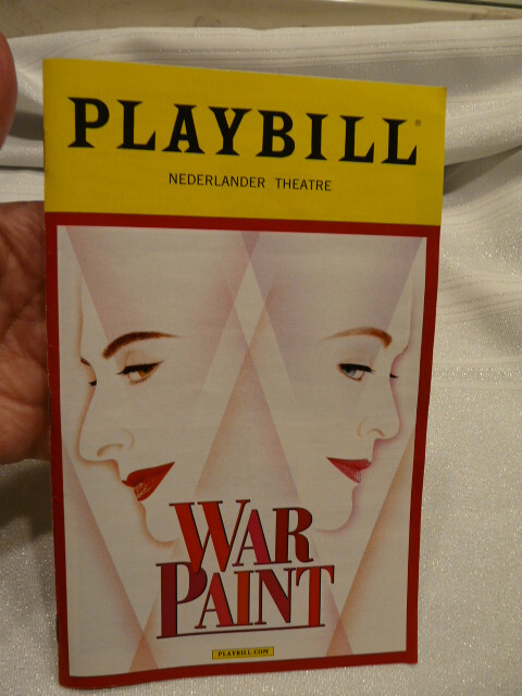 WAR PAINT  PLAYBILL - LUPONE - EBERSOLE-  APRIL 2017 - BROADWAY