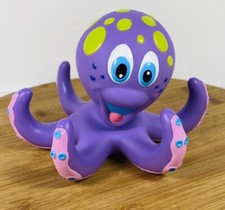 Nuby 2010 Purple Octopus Bathing Floating Animal Toy Only No Rings Included