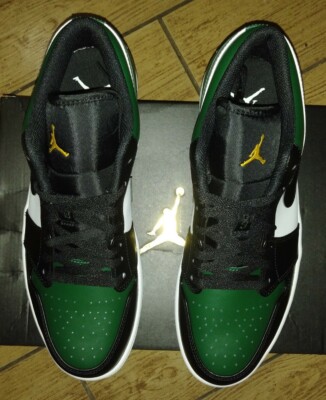 Nike Air Jordan 1 Retro Low Noble Green Toe 553558-371 Green Pollen White Black Jordan 1 Low Green Toe Men main image 3