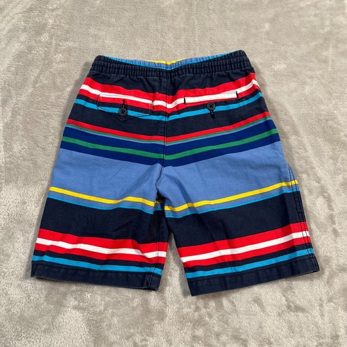 Polo Ralph Lauren Shorts Boys Size 7 Blue Colorful Stripes Chino Drawstring - Picture 9 of 11