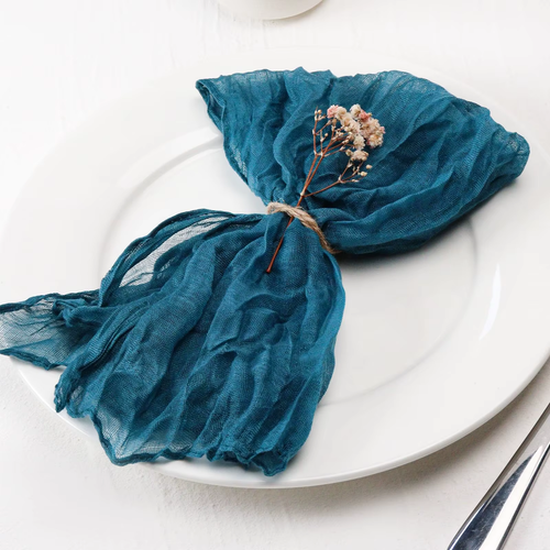 18PCS Cheesecloth Napkin Gauze Table Placemats Setting Dining Wedding Party Banq - Picture 5 of 23